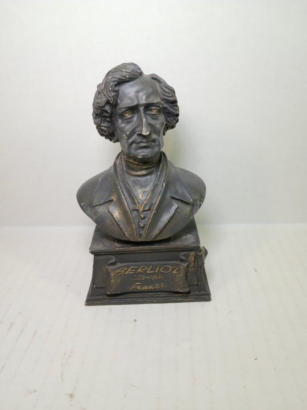 Berlioz bust Music Composers Figure 6"  Vintage K's Collection Bookshelf Decor